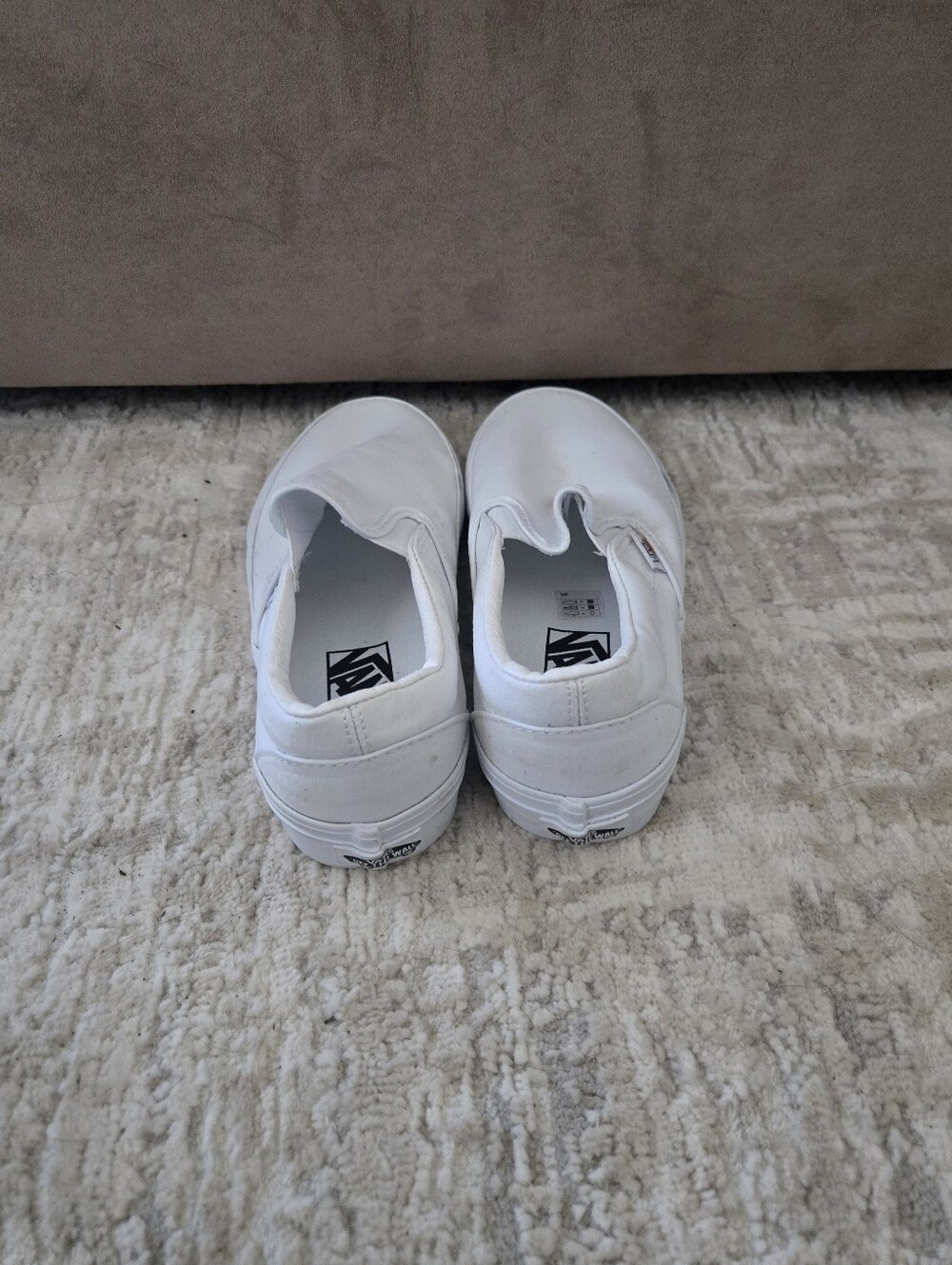 Vans Off the Wall Casual Shoes Womens Sz 7.5 Slip On Sneakers White Skater. - Picture 5 of 10